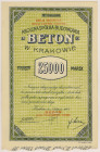 BETON Akc. Sp. Budowlana w Krakowie, 25.000 mkp 11.1921