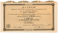 ELIBOR Sp. Akc. Handlowo-Przemysłowa Ł. J. BORKOWSKI, 25 zł 1927