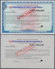 Australia, Świadectwo depozytowe SPECIMEN 1 mln Dollars + kopia