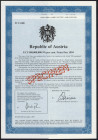 Austria, SPECIMEN Obligacji 1.000 ECU 1989