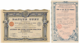 Banque Guet 500 Francs, Exposition Universelle 25 Francs 1889 (2szt)