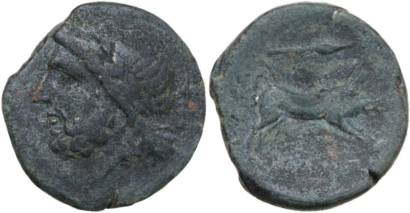 Italy, Apulia, Arpi. c. 325-275 BC. Æ (21 mm, 9,5 g). Laureate head of Zeus left...