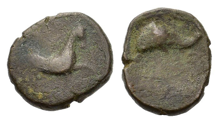 Italy, Northern Apulia, Salapia, c. 275-250 BC. Æ (19 mm, 6 g).Horse stepping r....