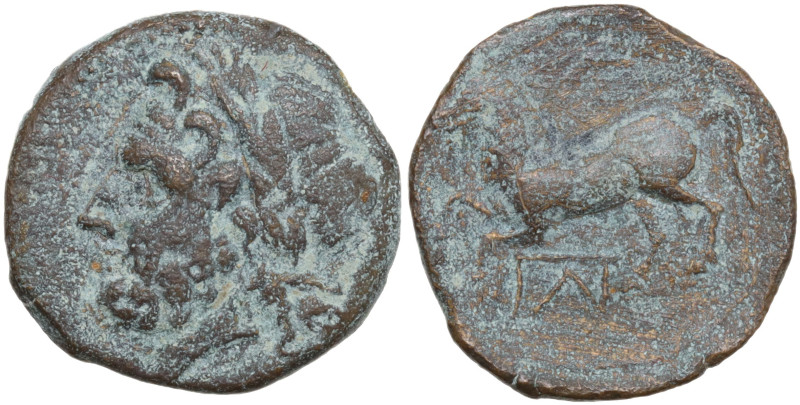 Apulia, Arpi. c. 325-275 BC. Æ (16,2 mm, 2,7 g). Laureate head of Zeus left. R/ ...