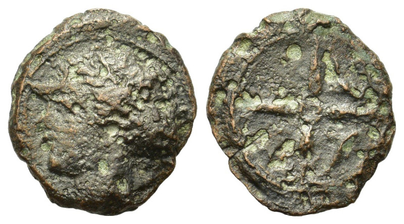 Sicily, Syracuse. Second Democracy. 466-405 BC. Æ hemilitron (14,9 mm, 2,6 g). H...