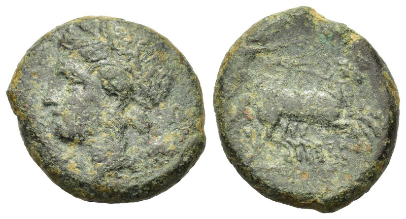 Sicily, Syracuse, Litra struck under Hiketas, c. 288-279 BC. (21,8 mm, 9,5 g). Σ...