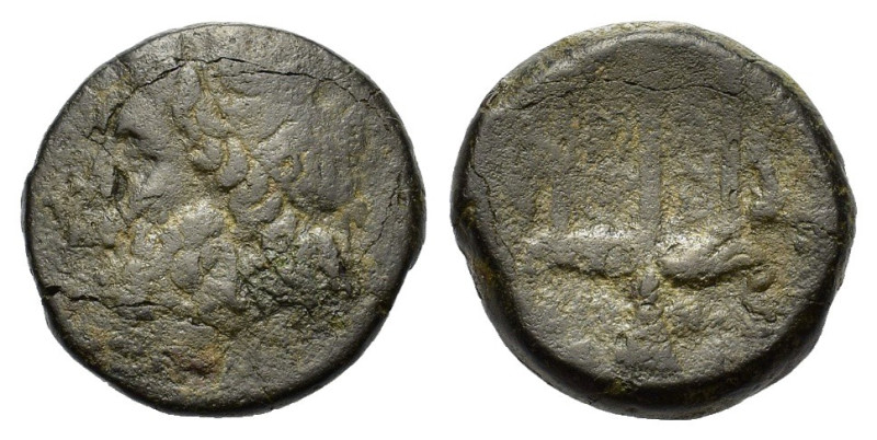 Sicily, Syracuse. Hieron II, c. 275-215 BC. Æ Litra. (19,2 mm, 6,3 g). Head of P...