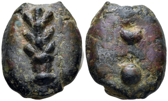 Umbria, Uncertain mint Sextans III century BC, Æ 26.00 mm., 26.04 g.
Vertical c...