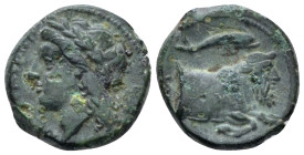 Campania , Neapolis Bronze circa 250-225