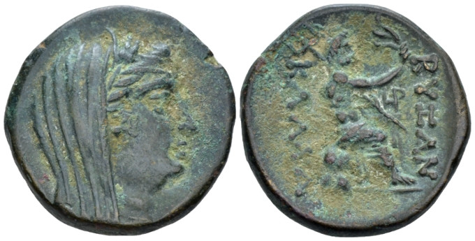 Thrace, Byzantium with Chalchedon Bronze III century BC, Æ 24.00 mm., 9.99 g.
V...