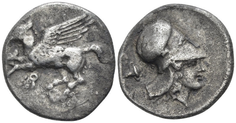 Corinthia, Corinth Stater circa 375-350, AR 23.00 mm., 8.19 g.
Pegasus flying l...