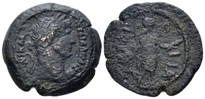 Egypt, Alexandria Hadrian, 117-138 Obol Antaiopolite. circa 126-127 (year 11), Æ...