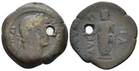 Egypt, Alexandria Hadrian, 117-138 Obol Hypselite. Circa 126-127 (year 11)