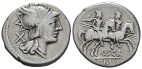 C. Scribonius. Denarius circa 154