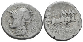 M. Baebius Q.f. Tampilus. Denarius circa 137