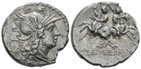 C. Servilius M. f. Denarius circa 136