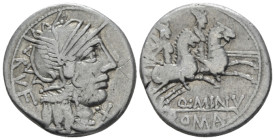 Q. Minicius Rufus. Denarius circa 122
