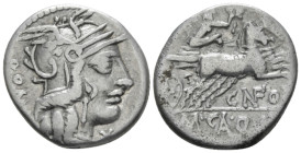 M. Calidius, Q. Metellus and Cn. Fulvius. Denarius 117 or 116