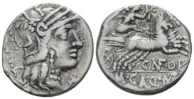 M. Calidius, Q. Metellus and Cn. Fulvius. Denarius 117 or 116