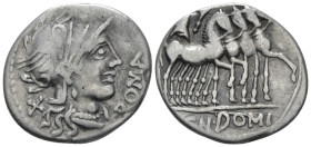 Cn Domitius Ahenobarbus. Denarius 116 or 115
