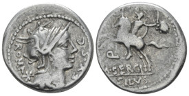 M. Sergius Silus. Denarius 116 or 115