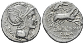 L. Flaminius Chilo. Denarius 109 or 108