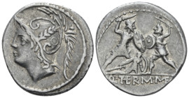 Q. Minucius M. f. Ter. Denarius circa 103