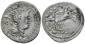 M. Lucilius Rufus. Denarius circa 101
