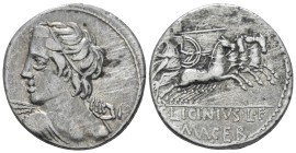 C. Licinius L.f. Macer. Denarius circa 84