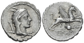 L. Papius. Denarius serratus circa 79