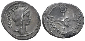 L. Mussidius Longus. Denarius circa 42 - Ex Roma Numismatics, E-Sale 49, 505. From the V.D.T. Collection.