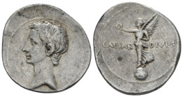 Octavian, 32 – 27 BC Denarius Brundisium and Roma (?) circa 32-29