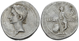 Octavian, 32 – 27 BC Denarius Brundisium or Roma circa 32-29
