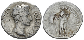 Octavian as Augustus, 27 BC – 14 AD Denarius Colonia Patricia (?) circa 18-16