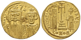 Constans II, with Constantine IV, 641-668 Solidus Constantinople circa 661-663