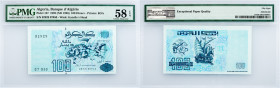 Algeria, 100 Dinars 1992, PMG - Choice About Unc 58 EPQ