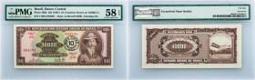 Brazil, 10 Cruzeiros Novos on 10,000 Cr. 1967, PMG - Choice About Unc 58 EPQ