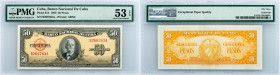 Cuba, 50 Pesos 1958, PMG - About Uncirculated 53