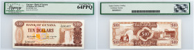 Guyana, 10 Dollars 1966-1992, Legacy - Very Choice New 64PPQ