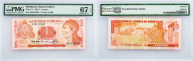 Honduras, 1 Lempira 1992, PMG - Superb Gem Unc 67 EPQ