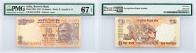 India, 10 Rupees 2013, PMG - Superb Gem Unc 67 EPQ