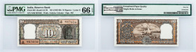 India, 10 Rupees 1985-1990, PMG - Gem Uncirculated 66 EPQ