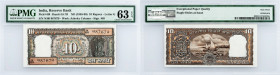 India, 10 Rupees 1985-1990, PMG - Choice Uncirculated 63 EPQ