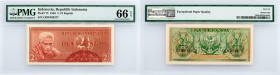 Indonesia, 2 1/2 Rupiah 1956, PMG - Gem Uncirculated 66 EPQ