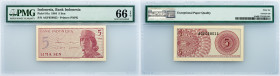 Indonesia, 5 Sen 1964, PMG - Gem Uncirculated 66 EPQ