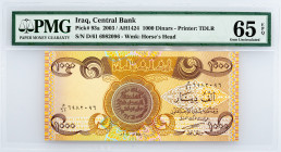 Iraq, 1000 Dinars 2003, PMG - Gem Uncirculated 65 EPQ