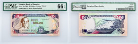 Jamaica, 50 Dollars 2004, PMG - Gem Uncirculated 66 EPQ