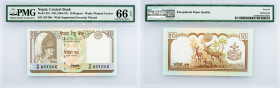 Nepal, 10 Rupees 1985-1987, PMG - Gem Uncirculated 66 EPQ
