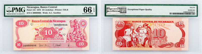 Nicaragua, 10 Córdobas 1979, PMG - Gem Uncirculated 66 EPQ Nicaragua, 10 Córdoba...