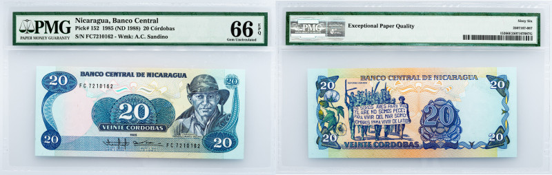 Nicaragua, 20 Córdobas 1985, PMG - Gem Uncirculated 66 EPQ Nicaragua, 20 Córdoba...
